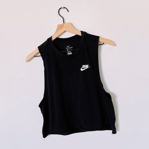 NIKE Black Running Athletic Workout Tank Top